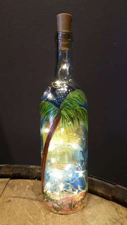At the Beach Wine Bottle