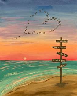Beach Signs at High Tide 