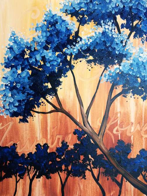 Cottonwoods in Blue