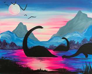 Dinosaurs at Dusk