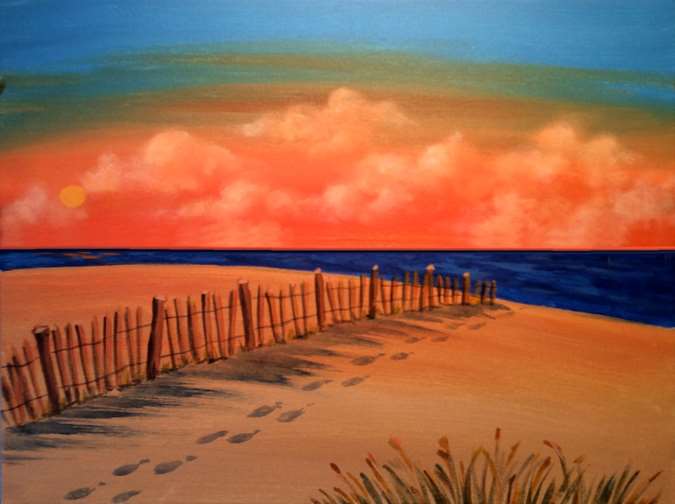 Fall Walk on the Beach