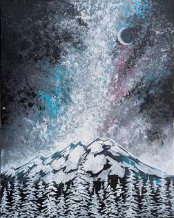 Galaxy Over the Mountain