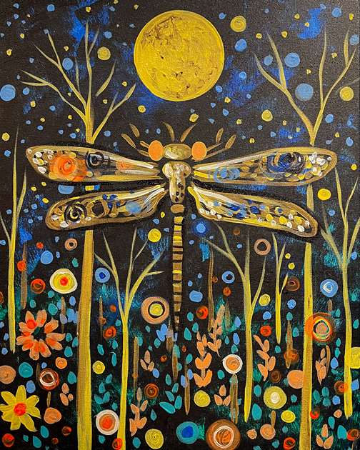 Klimt Style Dragonfly