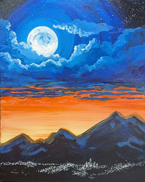 Moon Over the Mountains