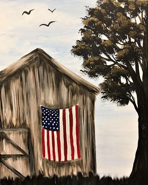 Rustic Barnside Flag