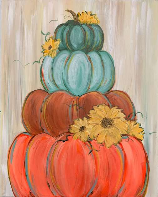 Pile of Fall Pumpkins