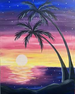 Summer Sunset Palms