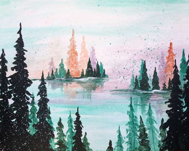 Watercolor Woodlands