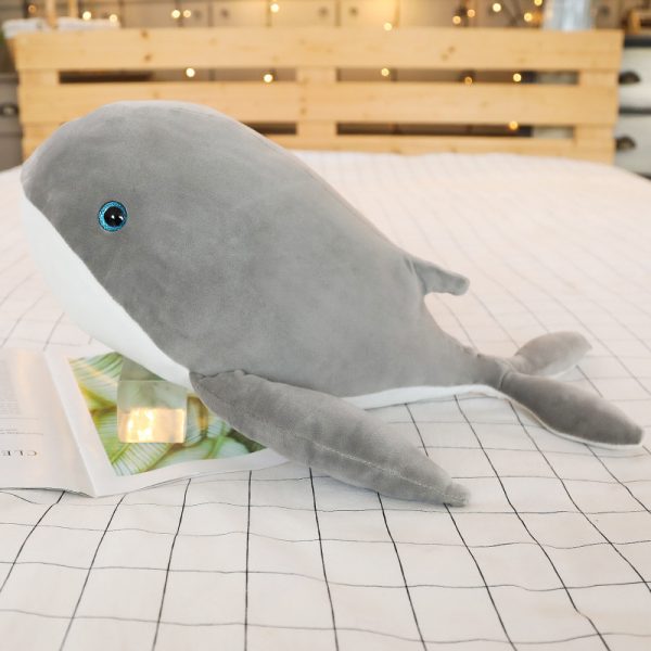 Large Hugging Whale Stuffed Plush Pillow Toy