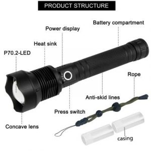 90000 Lumens Xhp70.2 Most Powerful Flashlight