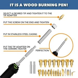 71pcs Wood Burning Pen Kit Professional Wood Burning Tool with Soldering DIY  Creative Tools Adjustable Temperature 200~450℃ Wood