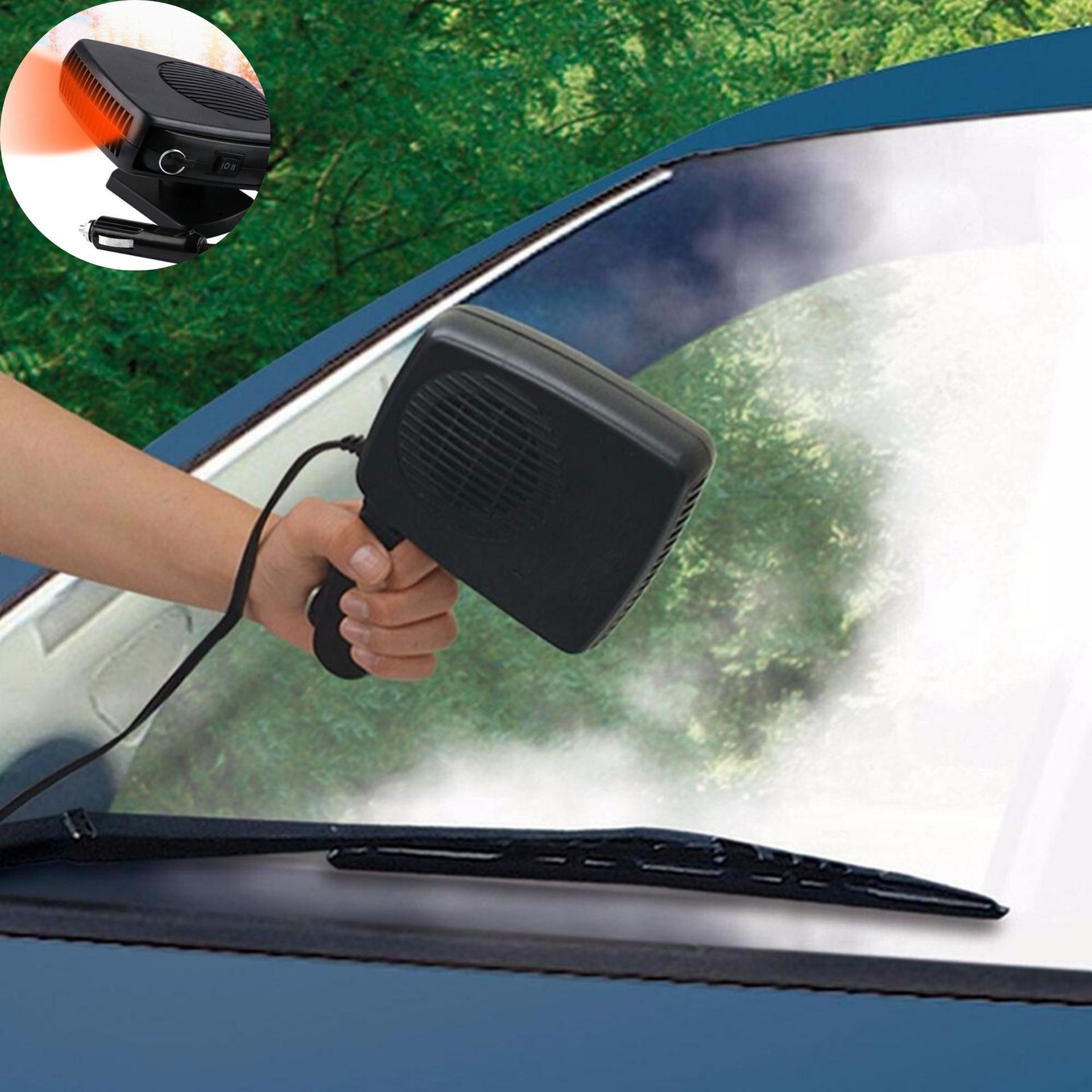 Premium Portable Car Heater Windshield Defroster Plug In 12 Volt
