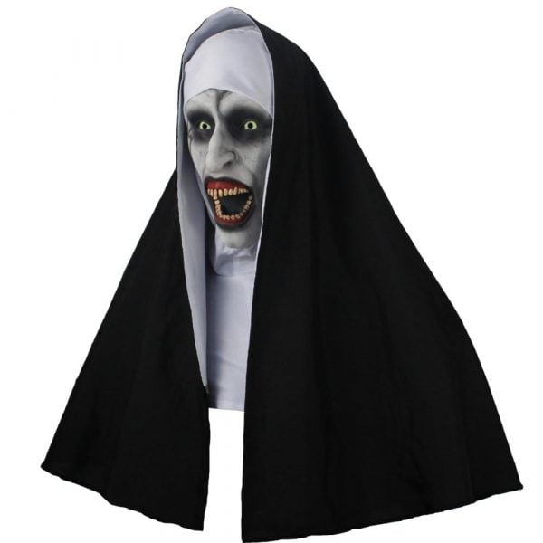 The Nun Horror Valak Mask With Headscarf Full Face For Halloween