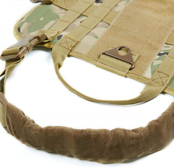 Ihrtrade Tactical Dog Harness Molle System Vest Adjustable Military Working Dog Vest Training Vest K9 Harness