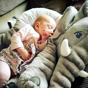 Adorable Elephant Plush Toy Soft For Baby Sleeping Pillow Gray Purple Yellow Pink Blue Toddler Children Safe Gift