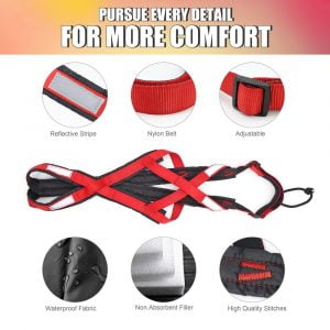 Dog Harness Weight Pulling Sledding Harness Mushing Back Harness For Large Dogs Husky Canicross Skijoring Scootering