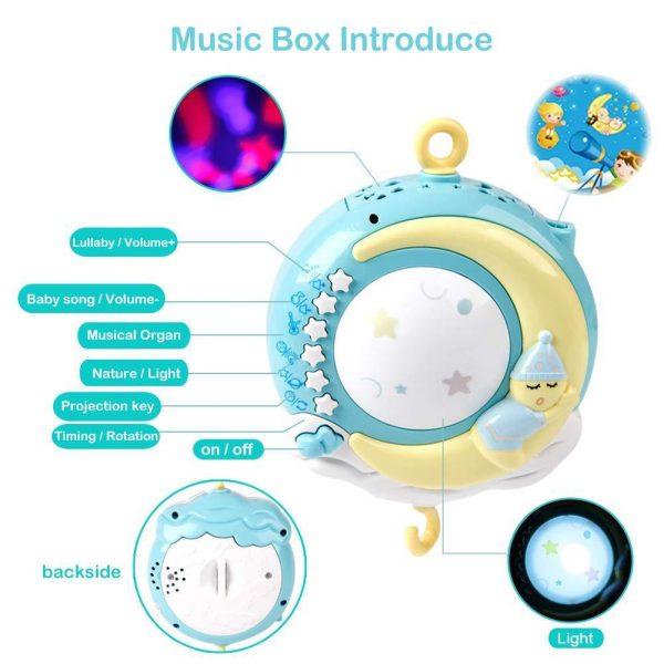 Baby Crib Musical Mobile With Projector