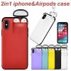 2-In-1 Silicone iPhone & Airpods Case - iPhone With Airpods Holder Case Cover