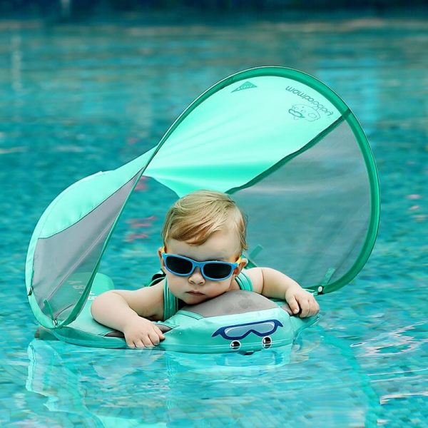 Baby swim float with canopy