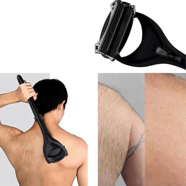 Two-Headed Blade Back Hair Shaver for men