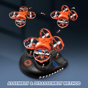 3-in-1 Flying Air Water And Land Hovercraft RC Drone RTF Quadcopter