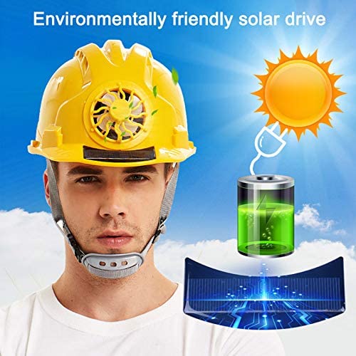 Vented Construction Hard Hat Helmet with Solar Powered Fan – Katy Craft