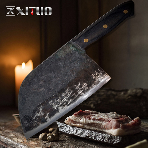 Xituo Professional Chef Japanese Butcher Knife Handmade High-Carbon Stainless Steel Meat Cleaver