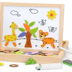Educational Magnetic Box With Whiteboard & Chalkboard