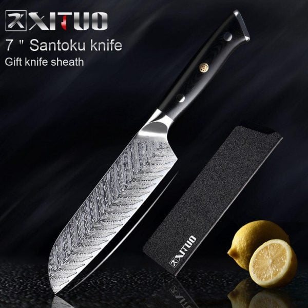 Damascus Chef Knife, Hand Forged Steel Kitchen Knife