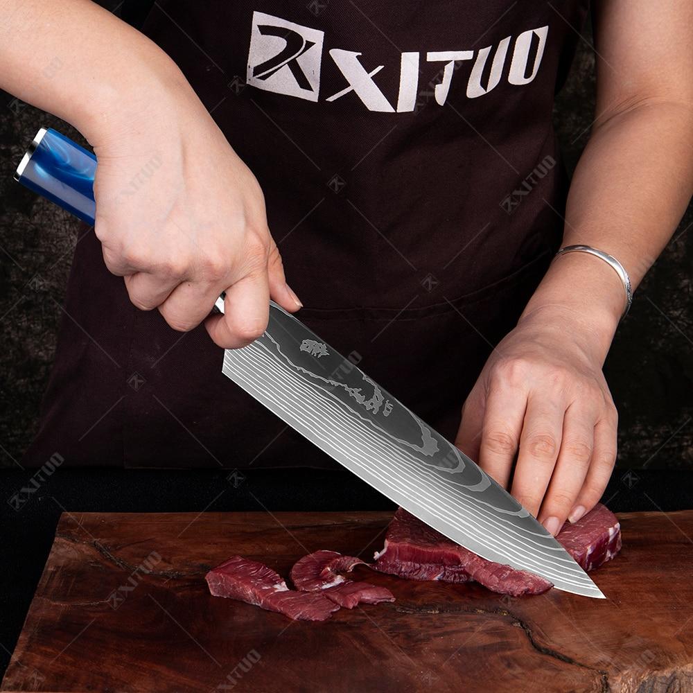 XITUO Meat Cleaver 7 inch,Butcher Knife,Vegetable Cleaver knife,German High  Carbon Stainless Steel Kitchen Knife chef knives