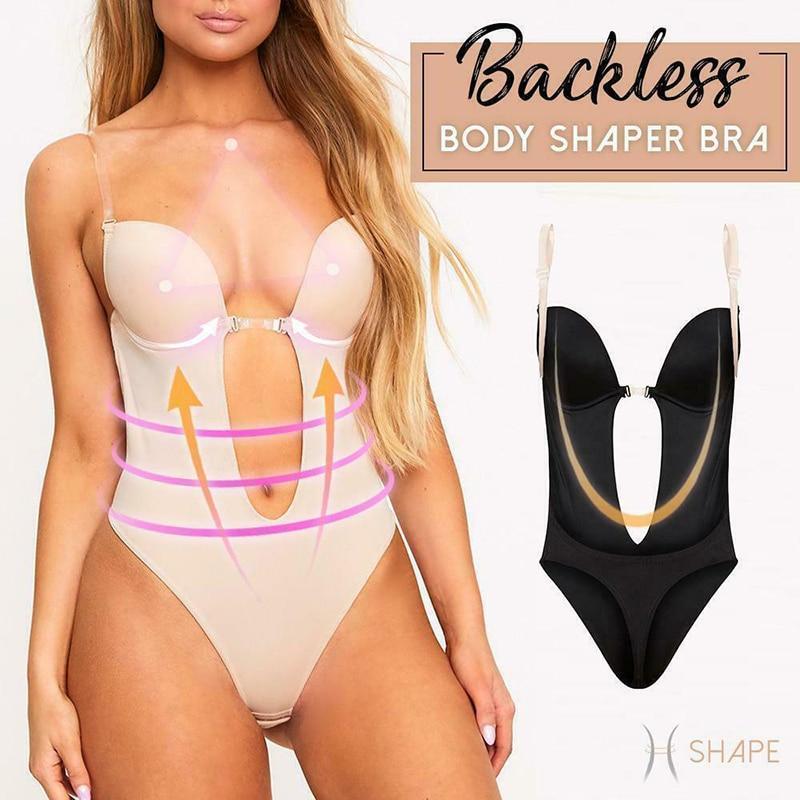 Backless Body Shaper Bra - Invisible Plunge Backless Body Shaper