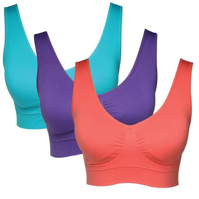 All in Motion Women's cranberry zing medium support bonded sports bra -  small