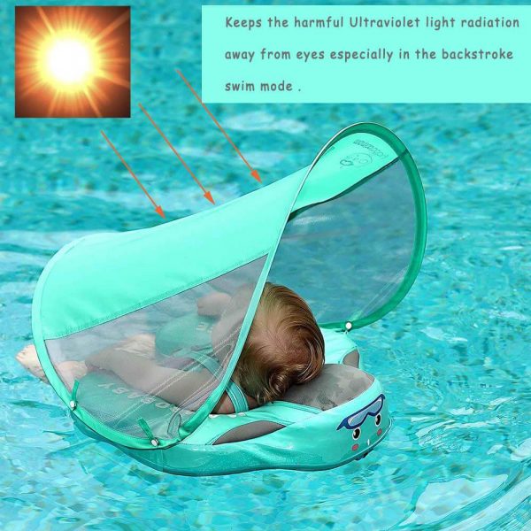 Baby swim float with canopy
