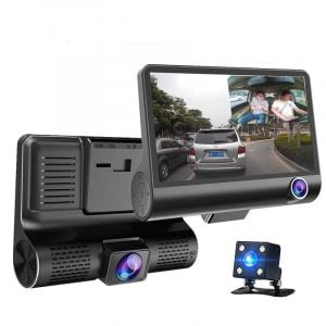Full HD 1080P Dual Dash Cam With Rearview Camera