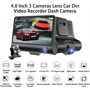 Full HD 1080P Dual Dash Cam With Rearview Camera