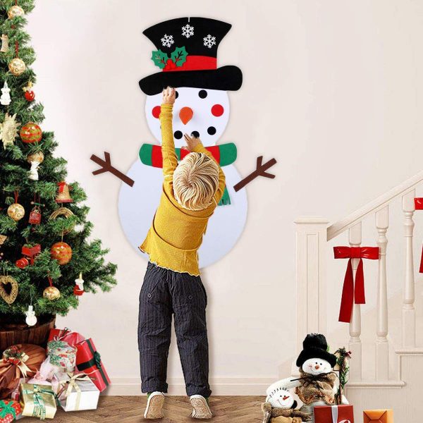 DIY Felt Christmas Snowman or Tree - Best Gift For Children