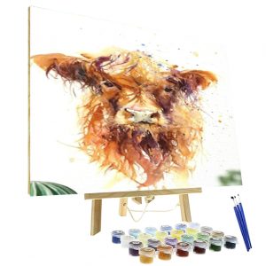 Paint By Numbers Kit - Highland Baby Cow