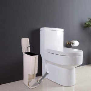 4 In 1 Trash Can Set With Toilet Brush Bathroom Waste Bin