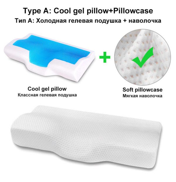 Anti Snore Neck Shoulders Relax Memory Foam Pillow Neck Gel For Deep-Sleeping Bedding