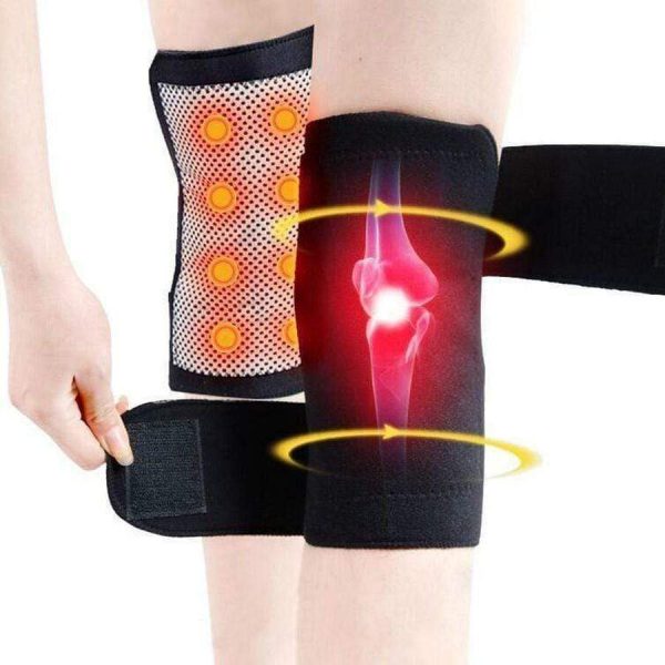 1 Pair Self Heating Knee Support Pain Relief Wraps - Magnetic Therapy