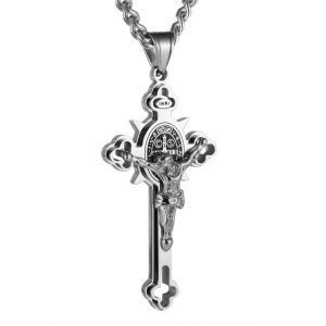 St. Benedict Crucifix Cross Pendant Necklace