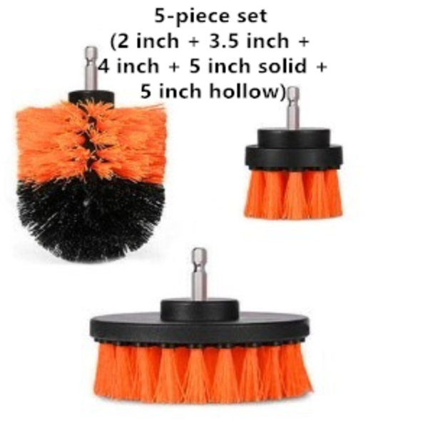 Drill Power Heavy Duty Stiff Bristle Scrub Brush Cleaning Kit, Size: 2in, 4in, 3.5in Corner Brush