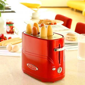 Electric Pop Up 2 Hot Dog And Burn Toaster With Mini Tongs Perfect