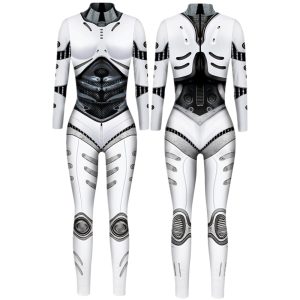 3D Robot Cyberpunk Bodysuit Costume S-Xl