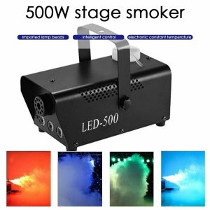 500W Smoke Fog Machine Rgb Multicolor Led Dj Party Wedding Stage Light W/ Remote