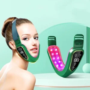 Facial Lifting Device Led Photon Therapy Facial Slimming Vibration Massager Double Chin V Face Shaped Cheek Lift Belt Machine
