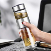 400ml Removable Glass Thermos Bottle, Portable Double Walled Glas Thermos Bottle, Tea Strainer