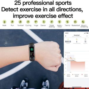 Amoled Smart Watch 2023 Smartwatch Band Women Heart Rate Blood Wartch Waterproof Connected Smart Bracelet Sport Fitness Tracker