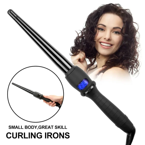 Curling Iron Style Professional Magic Lcd Extra-Long Tourmaline Hair Rotating Curling Iron Curlers For Long Hair