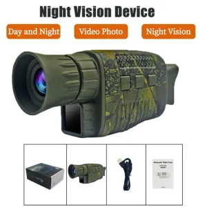 Hd Night Vision Monocular Device Night Vision Camera 9 Languages 5X Digital Zoom 200M Full Dark Viewing Distance For Hunting